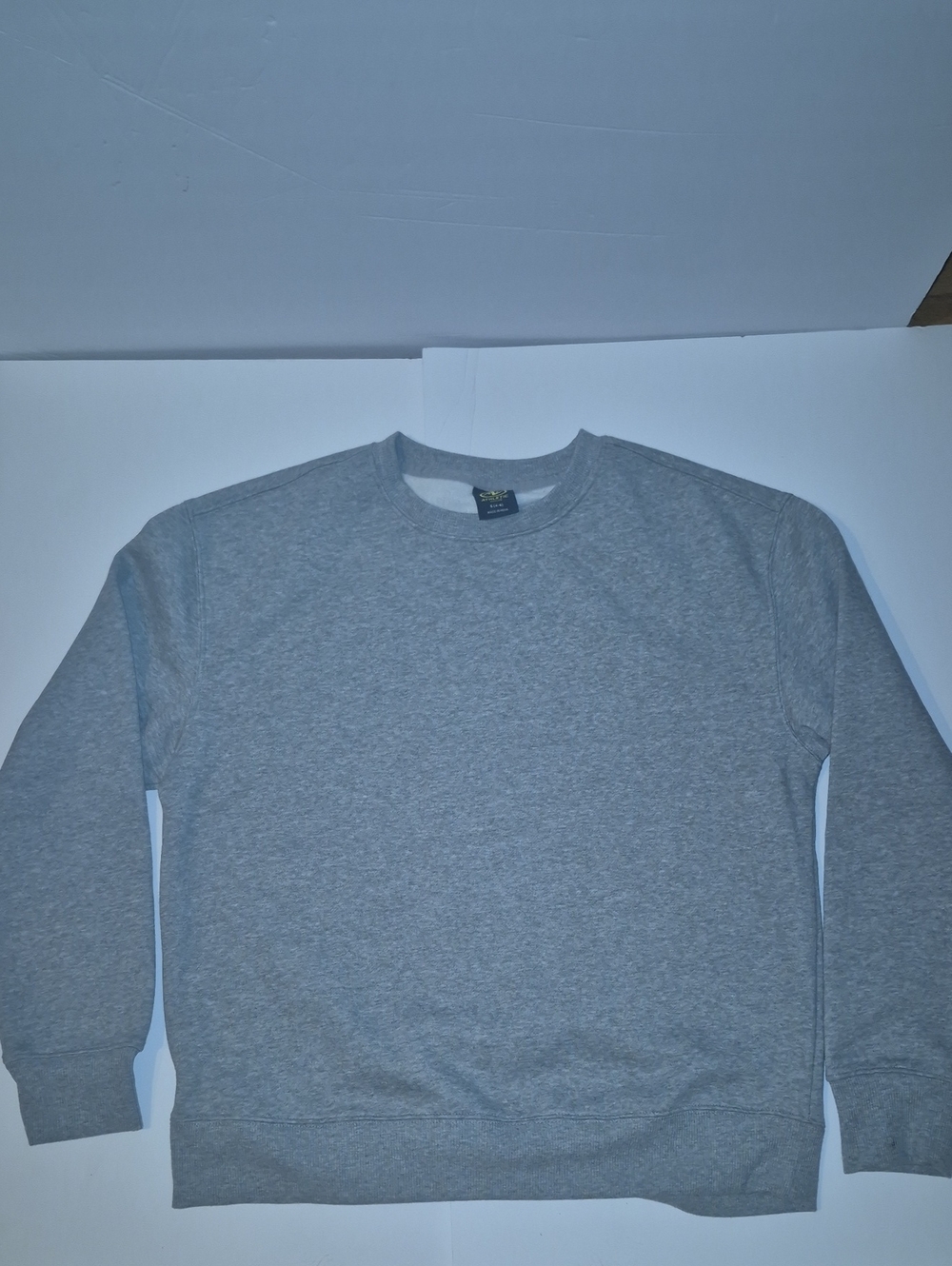 Athletic Works Gray Crewneck Sweatshirt with Yellow Logo Tag